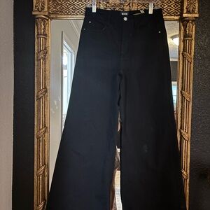 Anthropologie Black wide leg jeans Maeve